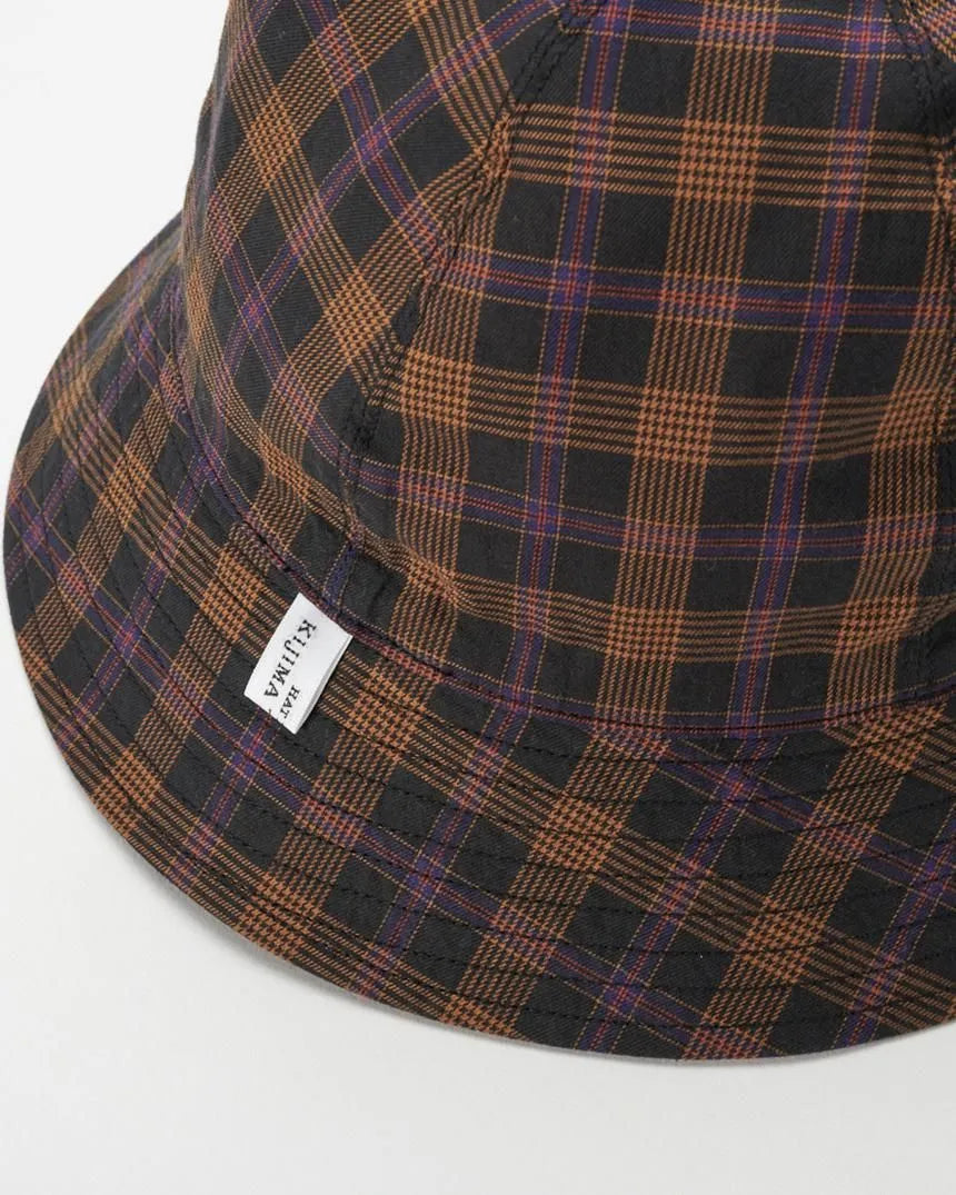 KIJIMA TAKAYUKI / PLAIN & CHECK REVERSIBLE BUCKET/6PANEL HAT(No.MYYY262812)