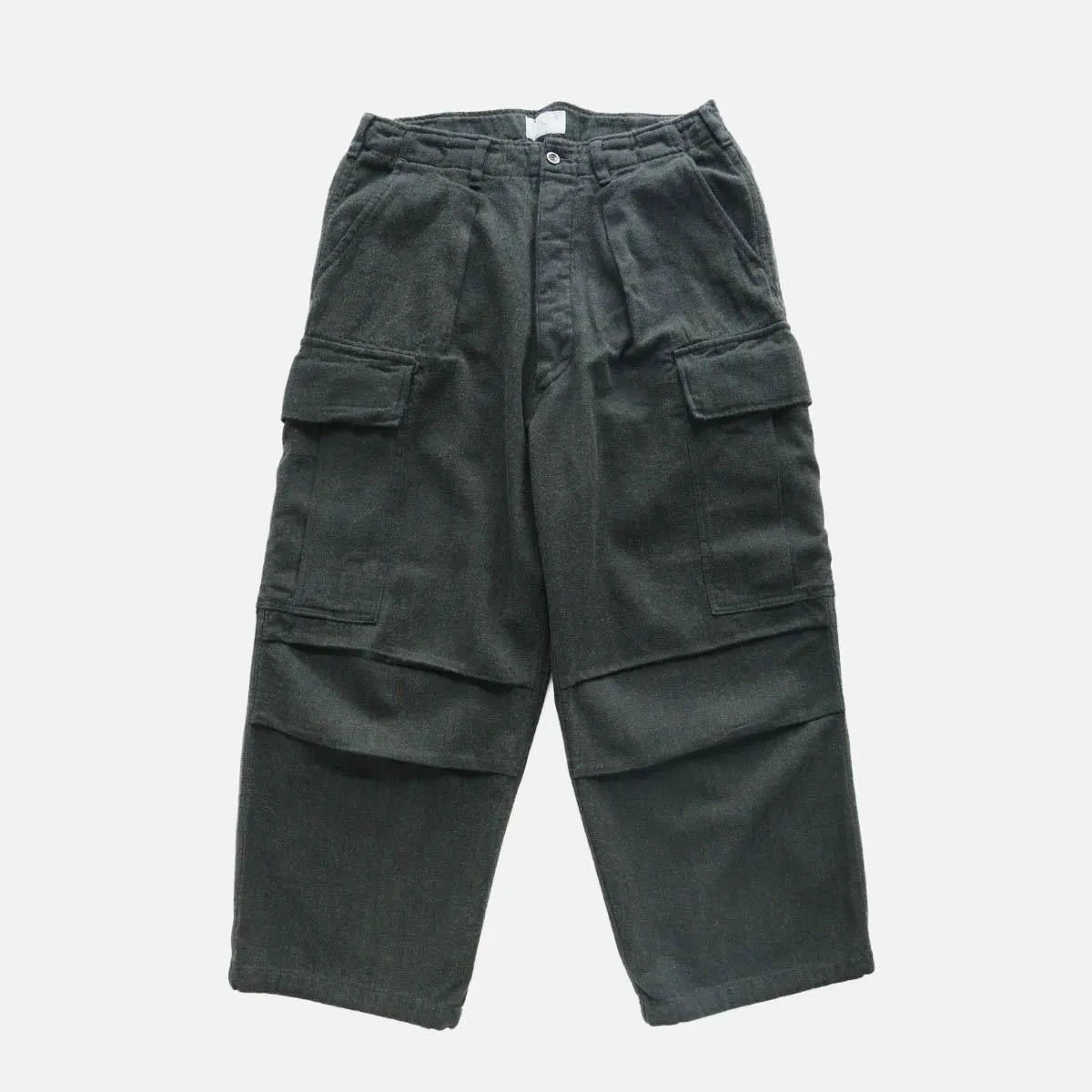 HERILL 26AW C/W INDIGO HERRINGBONE JUNGLE FATIGUE PANTS