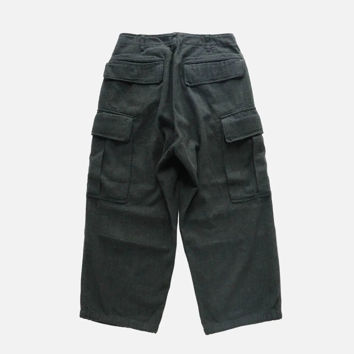 HERILL 26AW C/W INDIGO HERRINGBONE JUNGLE FATIGUE PANTS