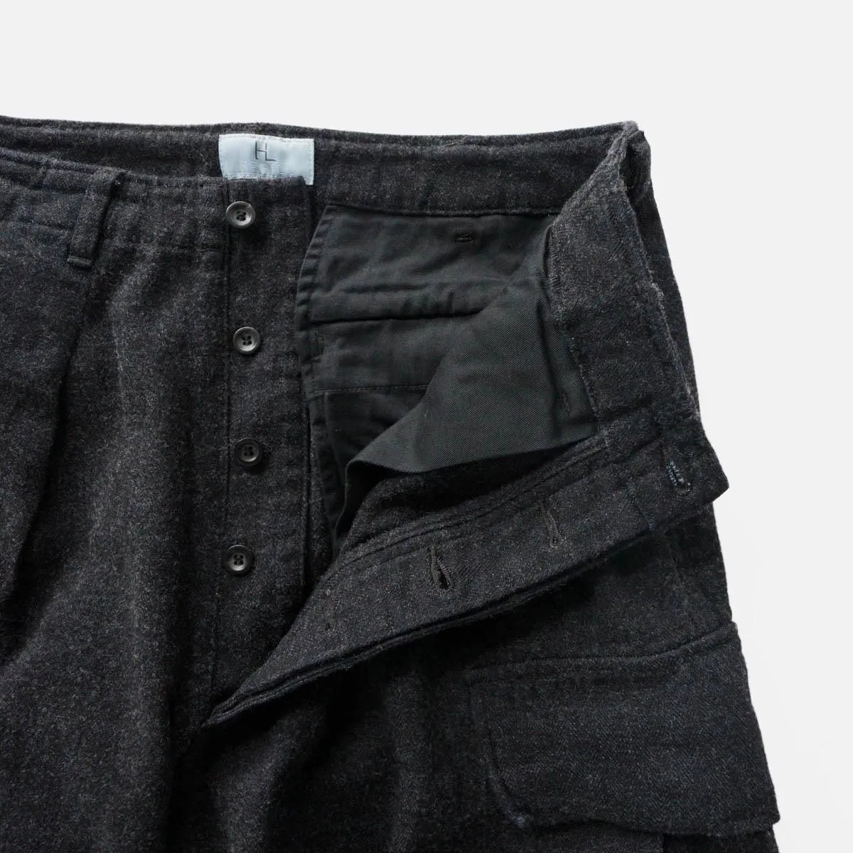 HERILL 26AW C/W INDIGO HERRINGBONE JUNGLE FATIGUE PANTS