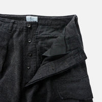 HERILL 26AW C/W INDIGO HERRINGBONE JUNGLE FATIGUE PANTS