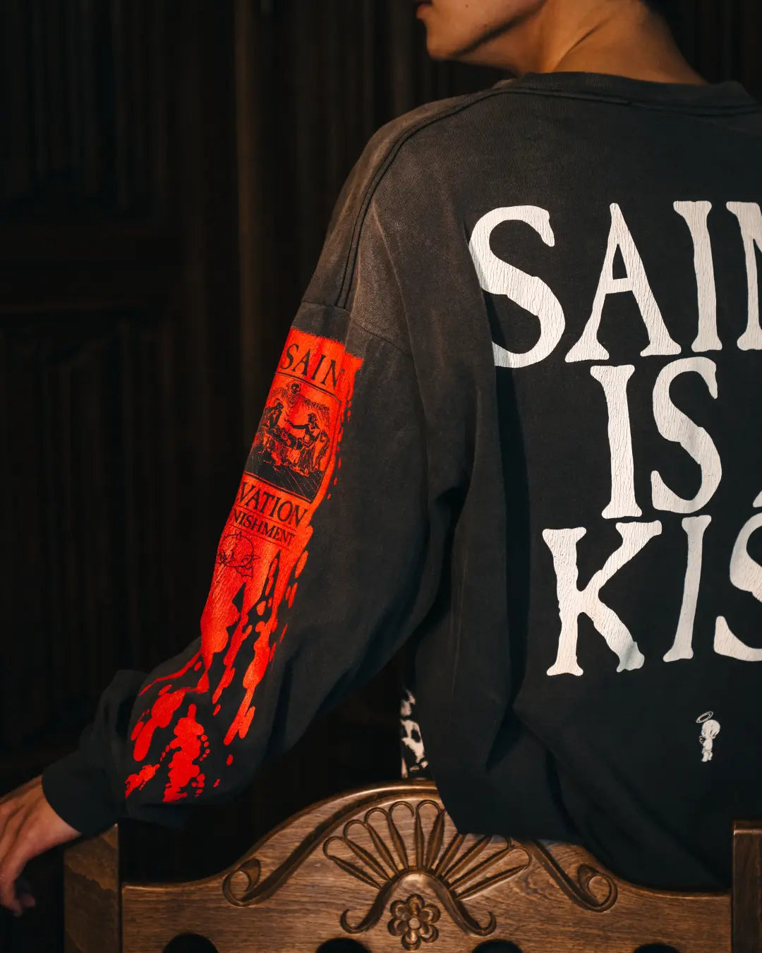 SAINT Mxxxxxx 25AW LS TEE_SAINT IS A KISS