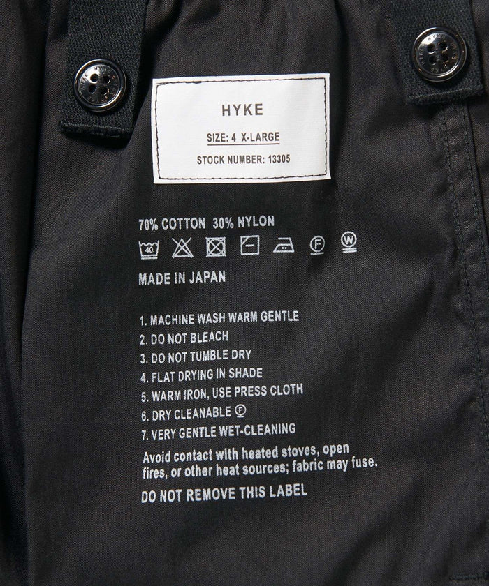 HYKE 25AW N/C TYPE M-51 SHELL PANTS