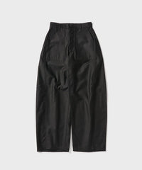HYKE 25AW BACK SATIN BARREL-LEG PANTS