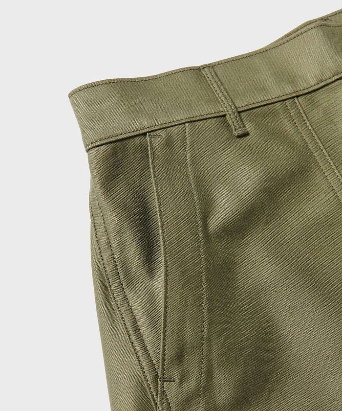 HYKE 25AW BACK SATIN BARREL-LEG PANTS