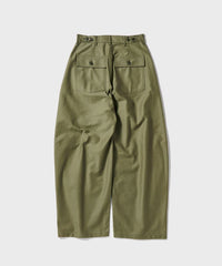 HYKE 25AW BACK SATIN BARREL-LEG PANTS
