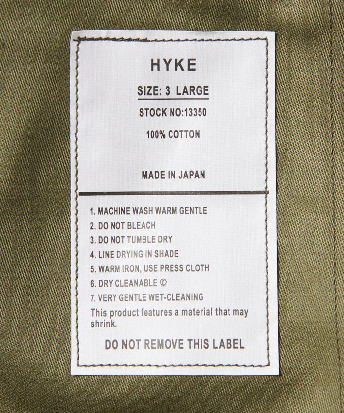 HYKE 25AW BACK SATIN BARREL-LEG PANTS