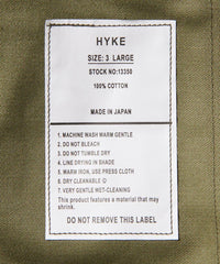 HYKE 25AW BACK SATIN BARREL-LEG PANTS