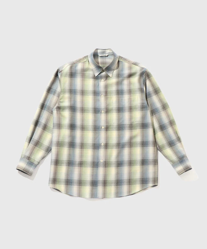 AURALEE 25AW SUPER LIGHT WOOL CHECK SHIRT