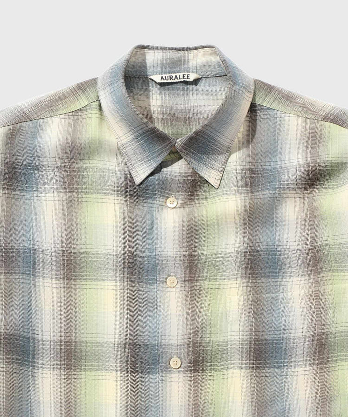 AURALEE 25AW SUPER LIGHT WOOL CHECK SHIRT