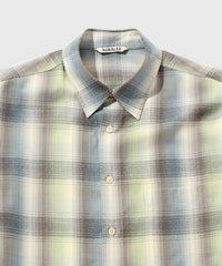 AURALEE 25AW SUPER LIGHT WOOL CHECK SHIRT