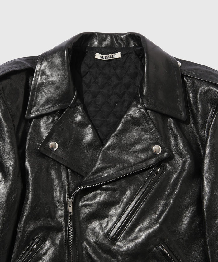 AURALEE 25AW LAMB LEATHER RIDERS JACKET