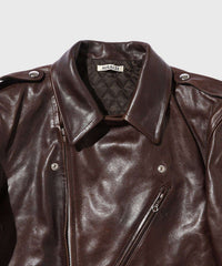 AURALEE 25AW HEAVY LAMB LEATHER RIDERS JACKET