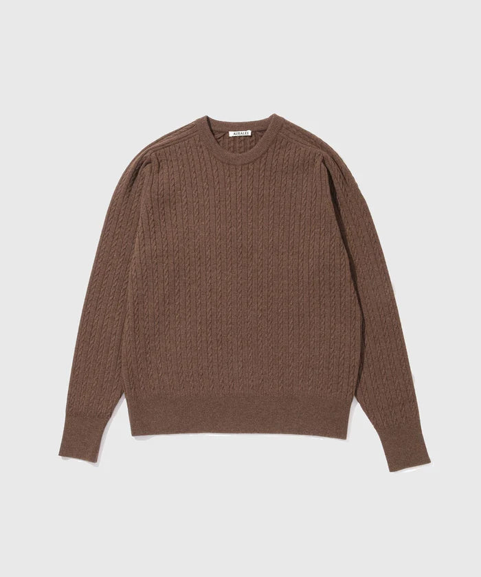 AURALEE 25AW SUPER FINE WOOL ARAN KNIT P/O