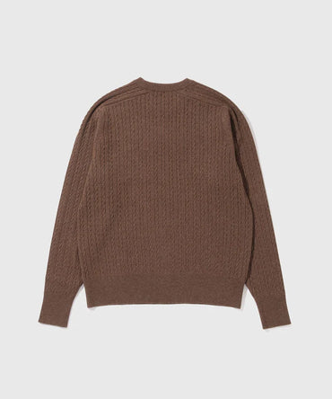 AURALEE 25AW SUPER FINE WOOL ARAN KNIT P/O