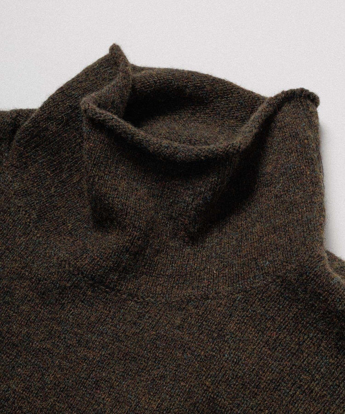 WILD LIFE TAILOR / SHETLAND WOOL ROLL NECK KNIT