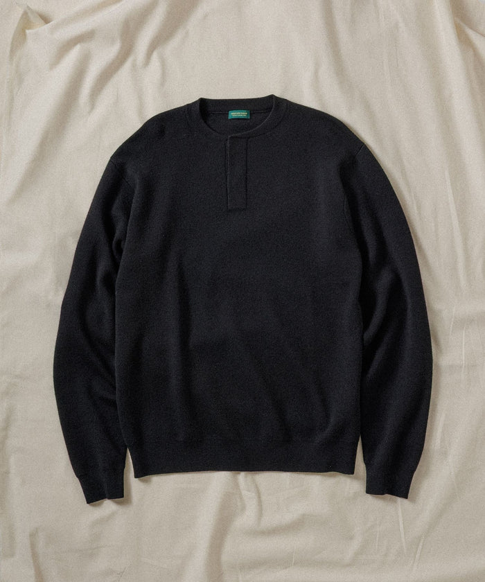 WILD LIFE TAILOR / HENLEY NECK LS KNIT
