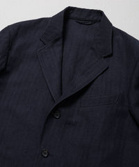 WILD LIFE TAILOR / WOOL LINEN HERRINGBONE BLAZER