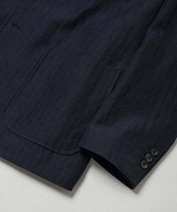 WILD LIFE TAILOR / WOOL LINEN HERRINGBONE BLAZER