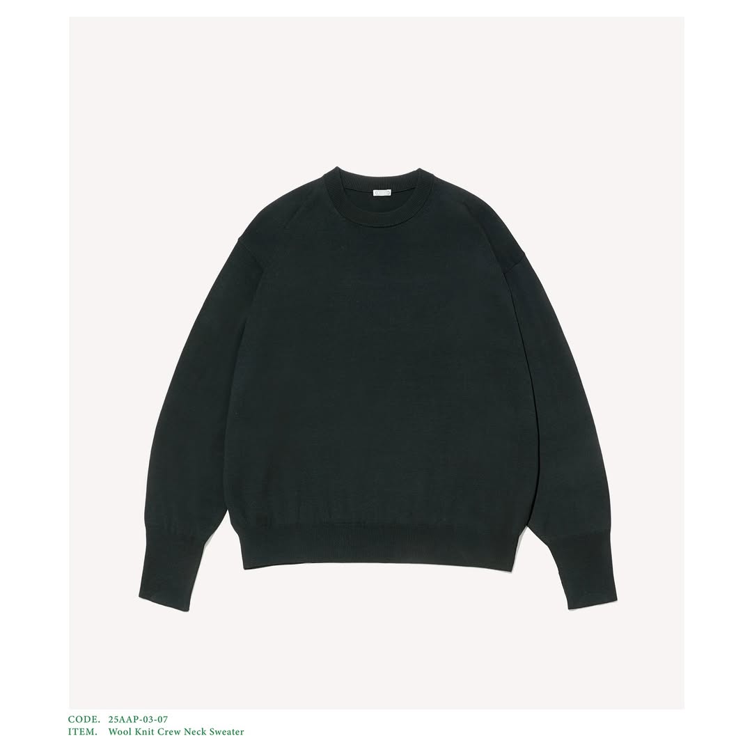 A.PRESSE 25AW Wool Knit Crew Neck Sweater