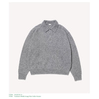 A.PRESSE 25AW Cashmere Middle Gauge Polo Collar Sweater