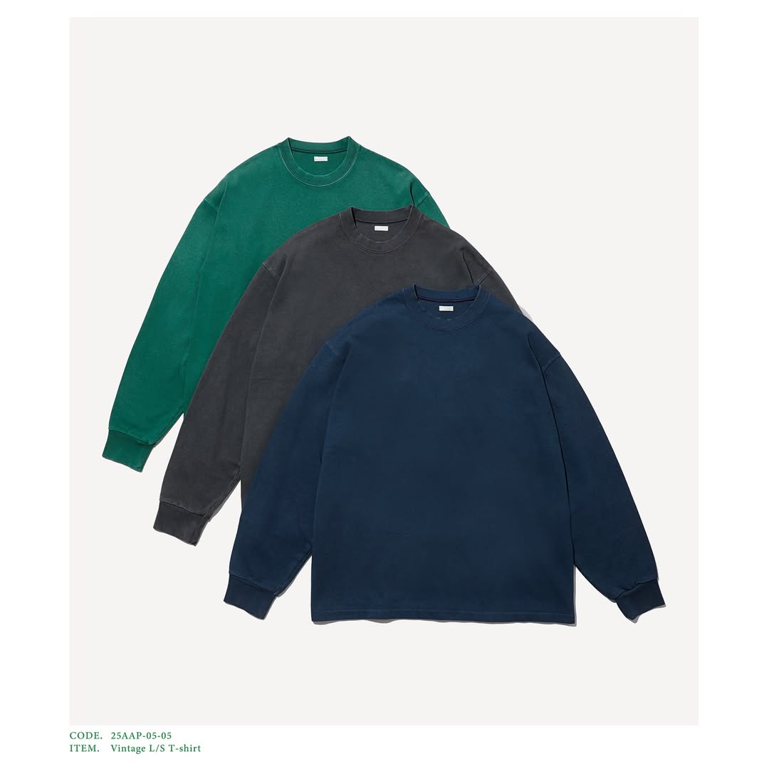 A.PRESSE 25AW Vintage L/S T-shirt