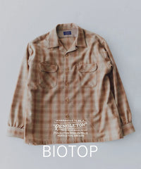 PENDLETON for BIOTOP / OPEN COLLAR SHIRT