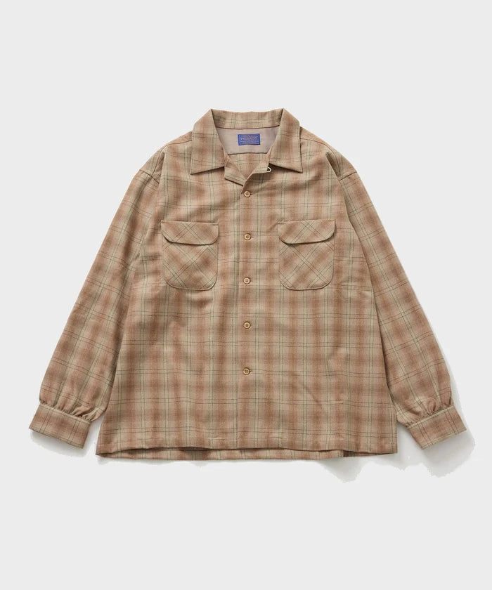 PENDLETON for BIOTOP / OPEN COLLAR SHIRT