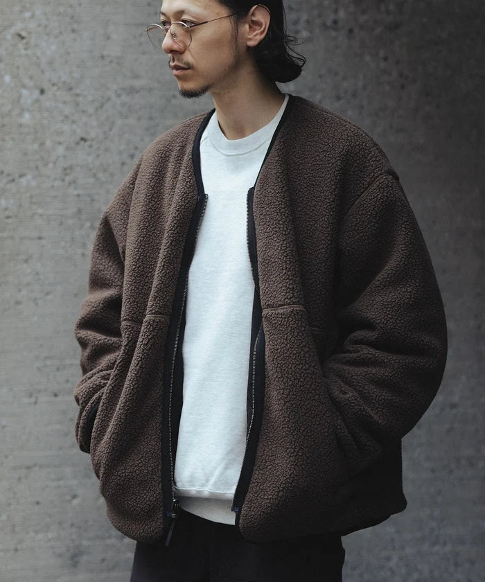 Goldwin for WILD LIFE TAILOR / X REVERSIBLE Dope Dyed Ripple Nylon Polartec Liner Jacket