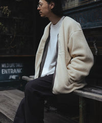 Goldwin for WILD LIFE TAILOR / X REVERSIBLE Dope Dyed Ripple Nylon Polartec Liner Jacket