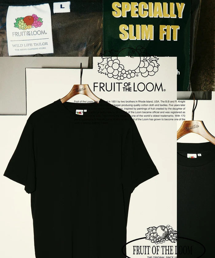 FRUIT OF THE LOOM for WILD LIFE TAILOR / EX SLIM FIT 2PCS PAC TEE