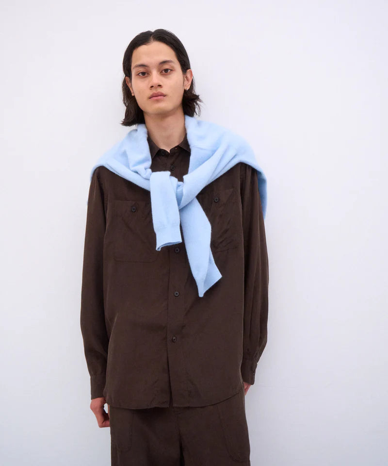 ATON 26AW FIBRIL SILK TAFTA | WORK SHIRT
