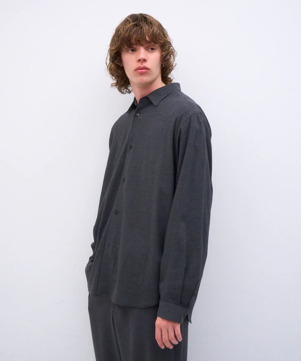 ATON 26AW WOOL RAYON WASHER | LOOSE FIT SHIRT
