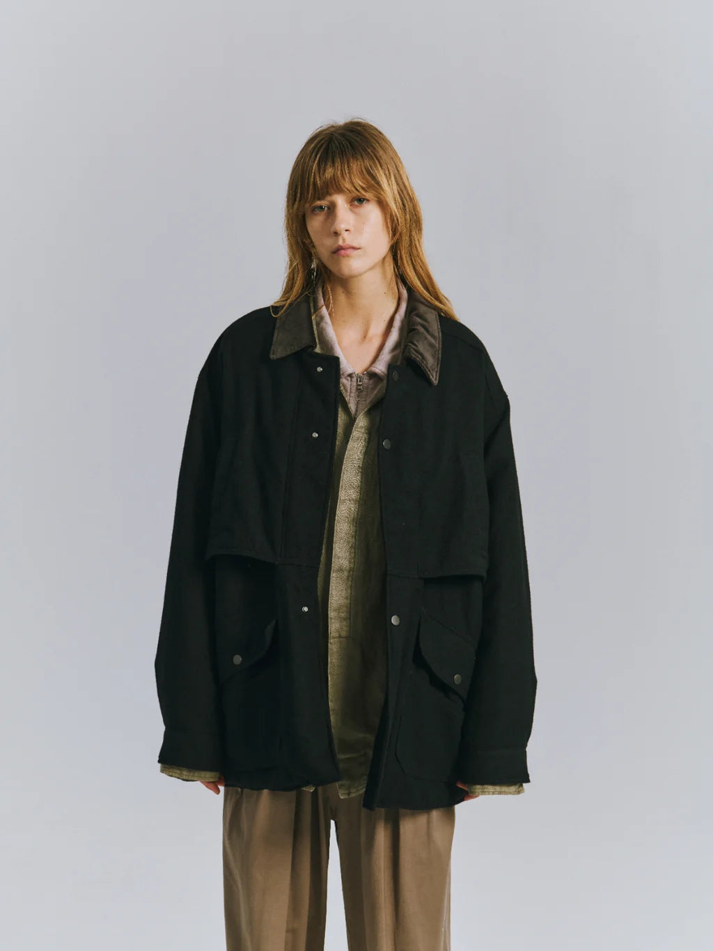 ANCELLM 26AW WOOL HALF JACKET