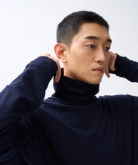 ATON 26AW FRESCA | LAYERED TURTLE NECK PULLOVER