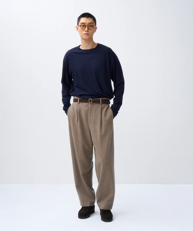 ATON 26AW FRESCA | LAYERED CREW NECK PULLOVER
