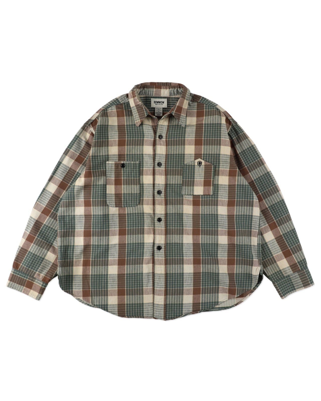 BOWWOW 26AW REPAIRED MOUNTAIN POCKET FLANNEL SHIRT
