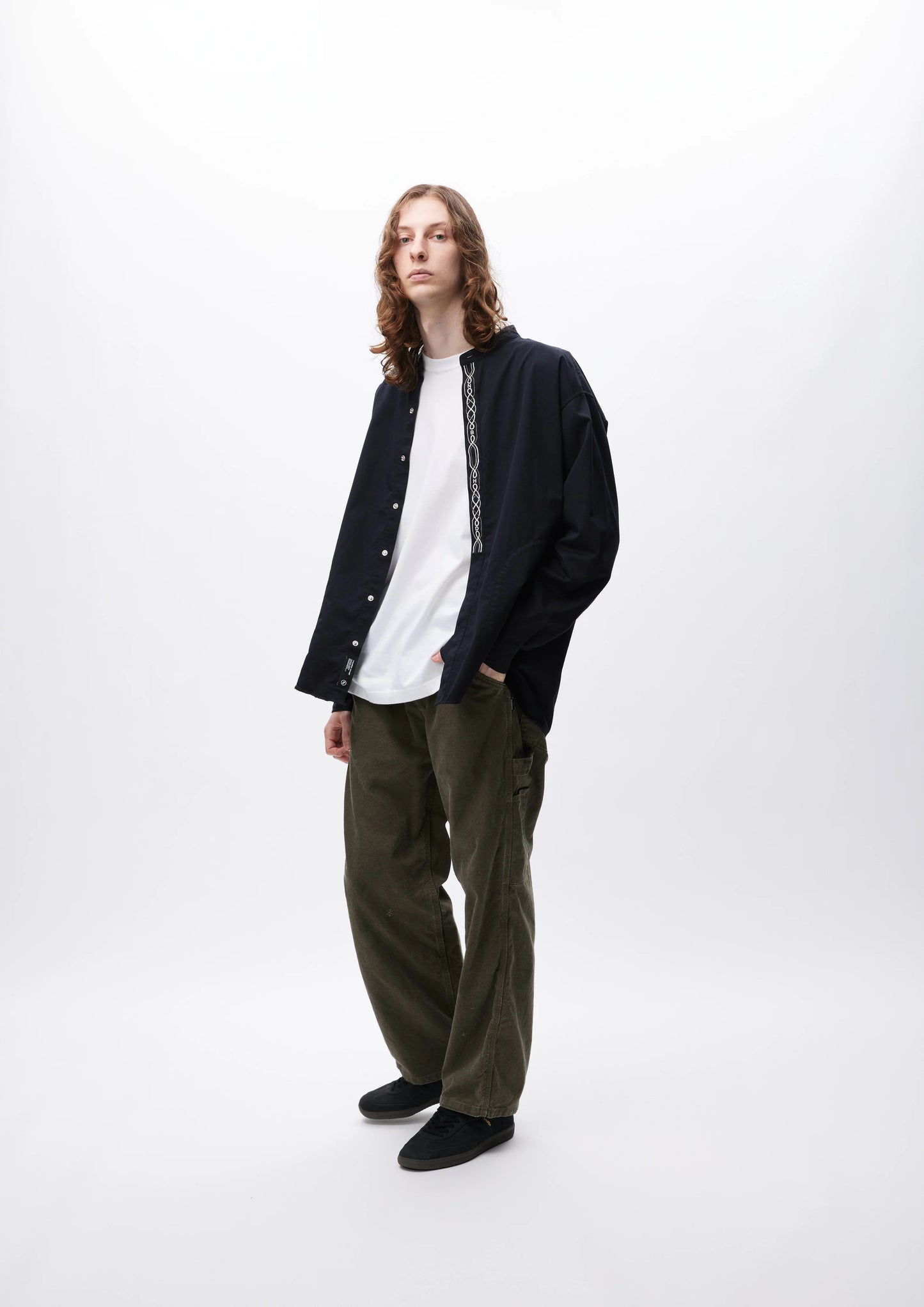 NEIGHBORHOOD 24AW BAND COLLAR SHIRT LS