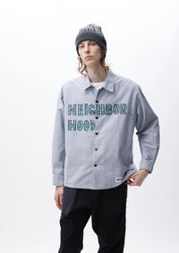 NEIGHBORHOOD 24AW HAND DRAWING EMBROIDERY SHIRT LS