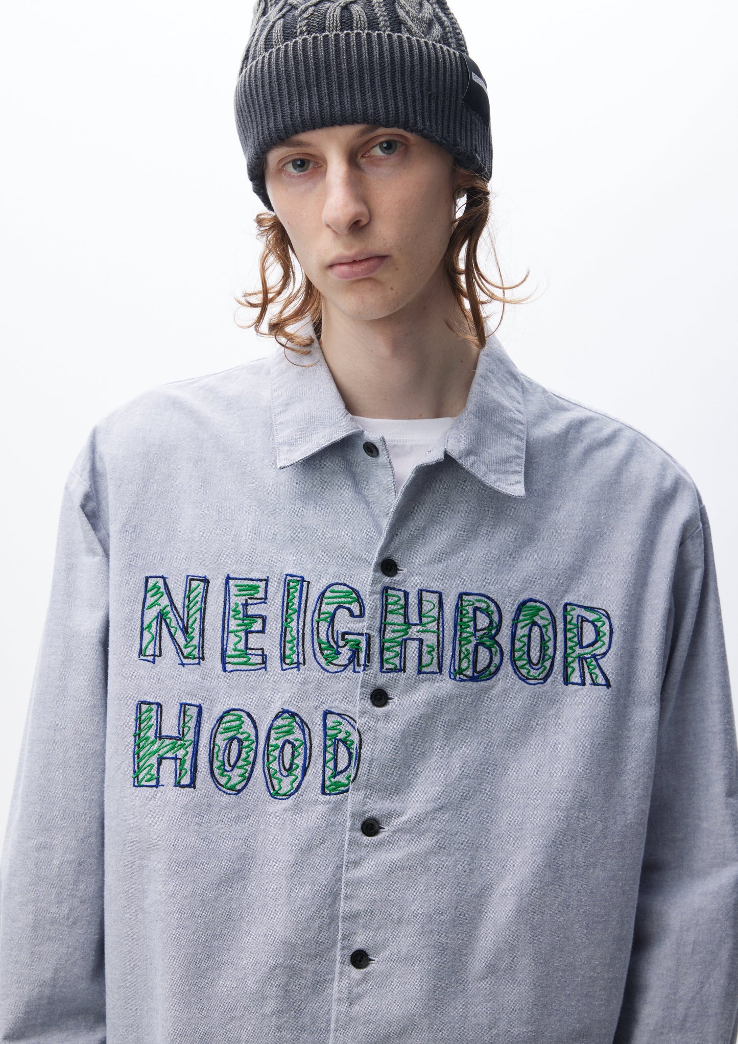 NEIGHBORHOOD 24AW HAND DRAWING EMBROIDERY SHIRT LS