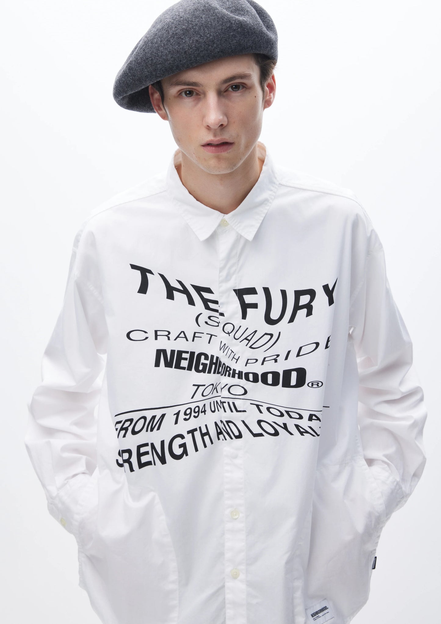 NEIGHBORHOOD 24AW DISTORTION PRINT SHIRT LS