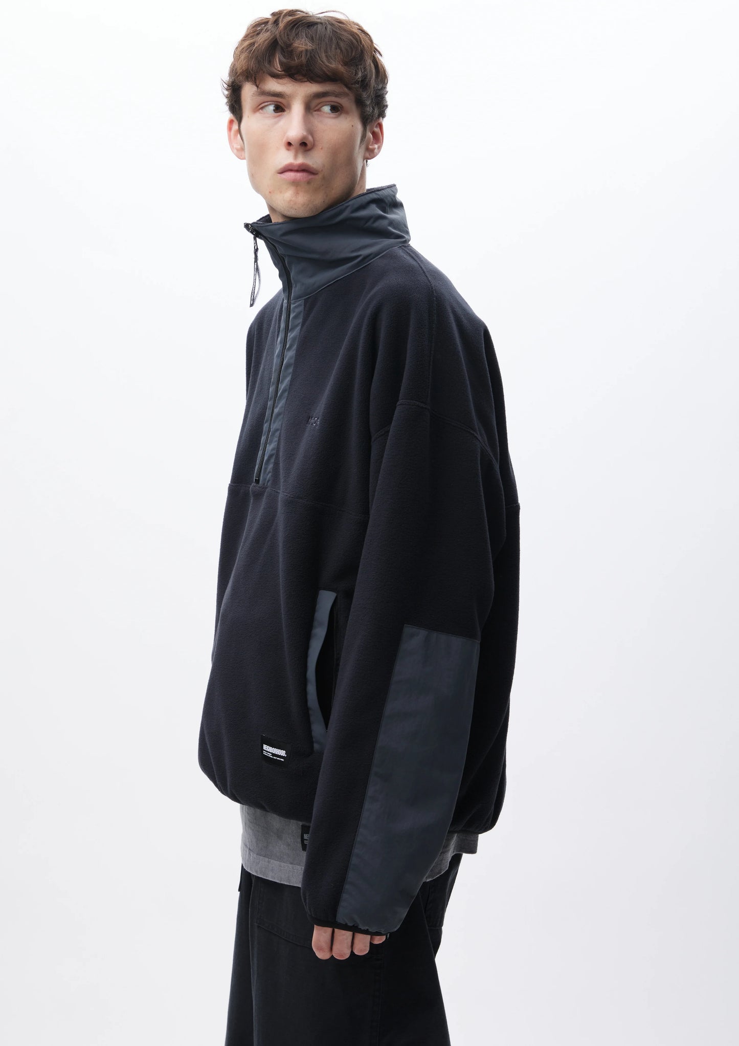 NEIGHBORHOOD 24AW FLEECE HALF ZIP PULLOVER LS