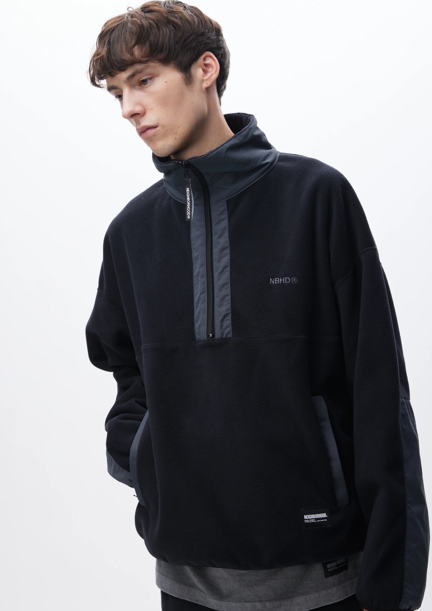 NEIGHBORHOOD 24AW FLEECE HALF ZIP PULLOVER LS