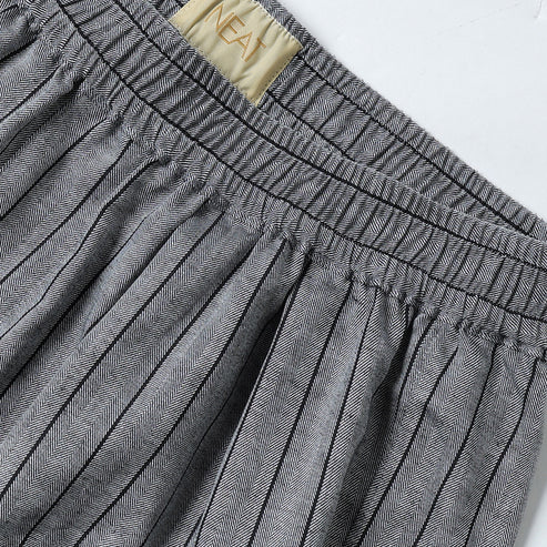 NEAT 25SS Cotton Herringbone Stripe Big Trunks Shorts