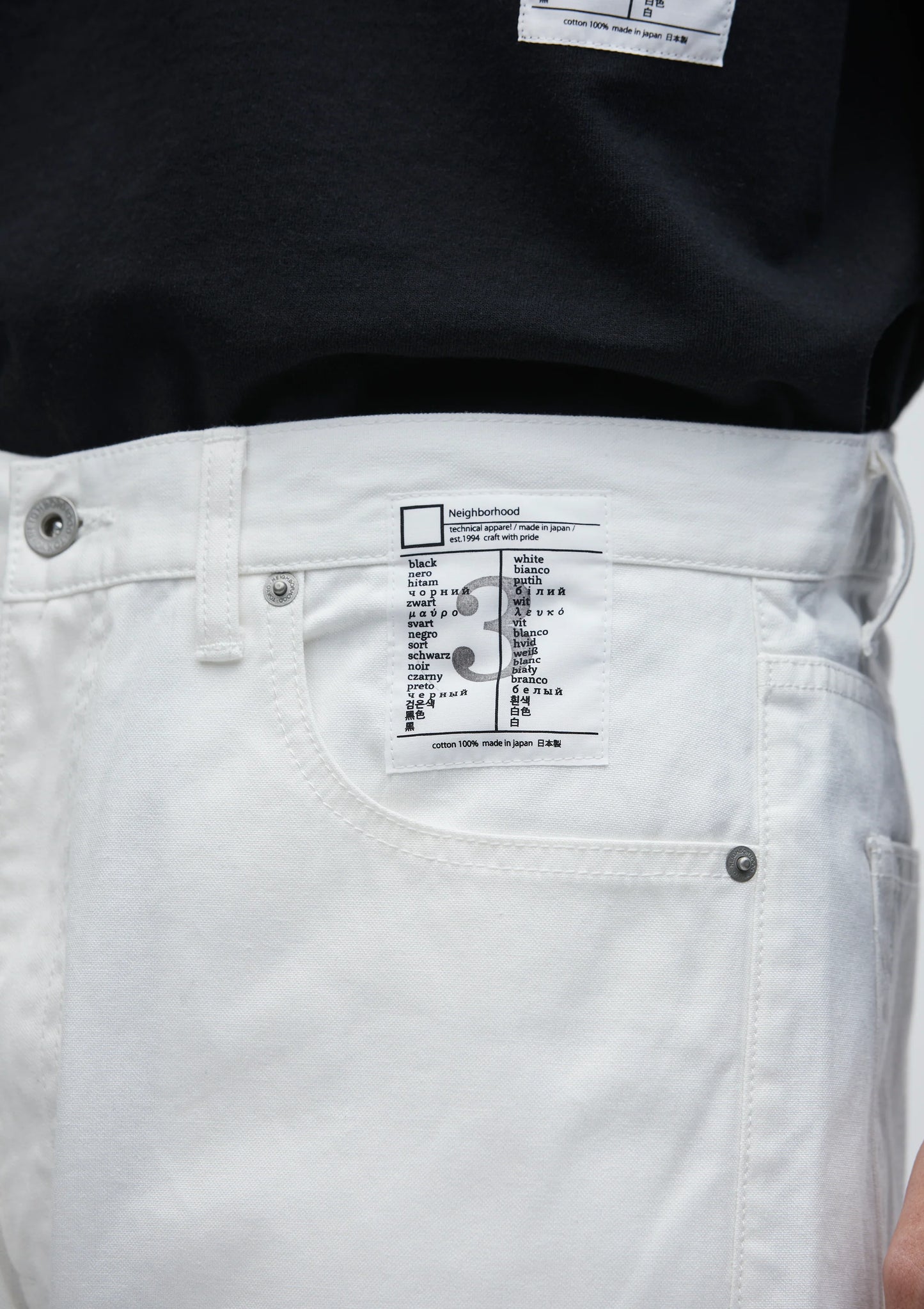 NEIGHBORHOOD 25SS BW DP BASIC PANTS