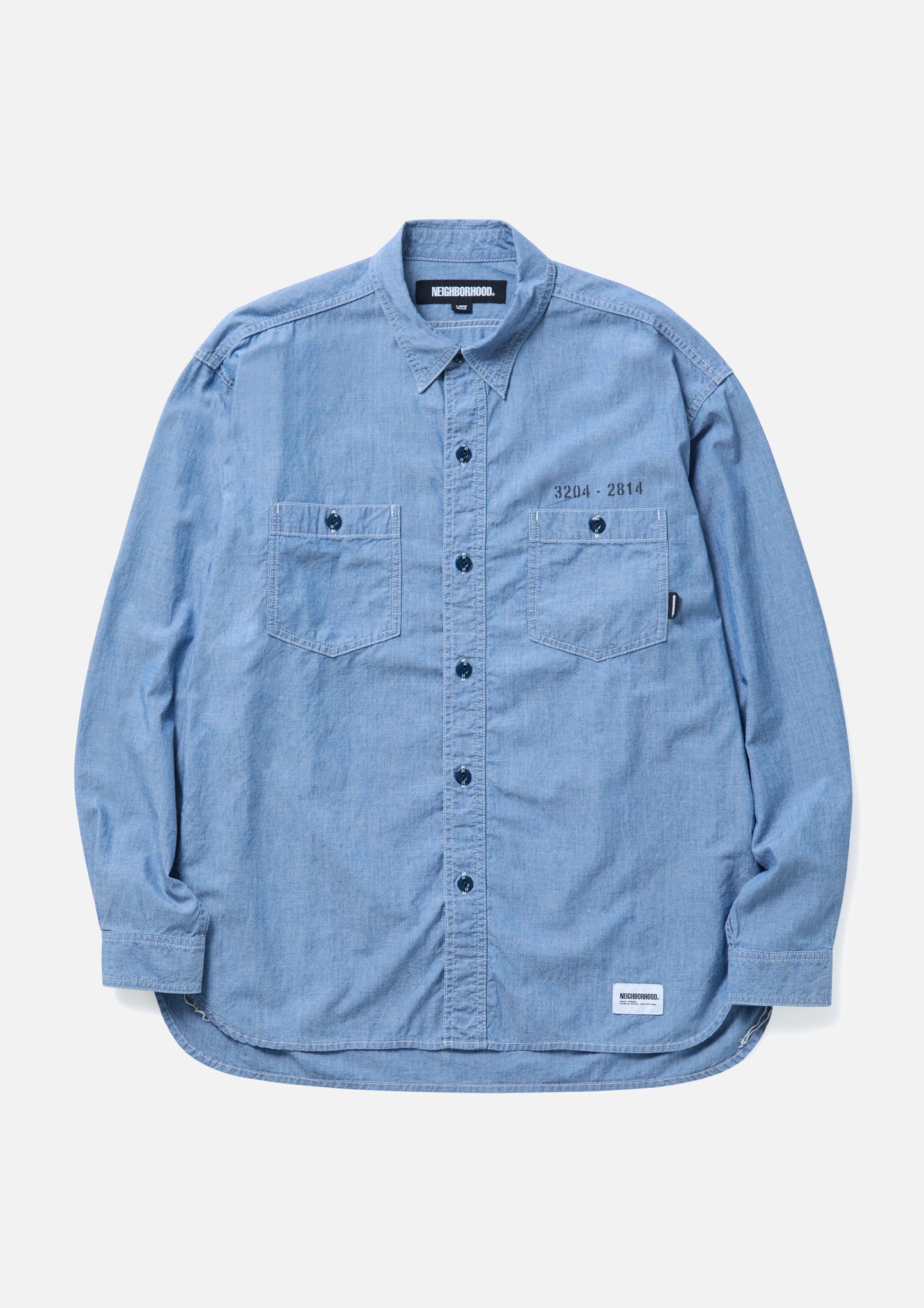 NEIGHBORHOOD 25SS CHAMBRAY SHIRT LS