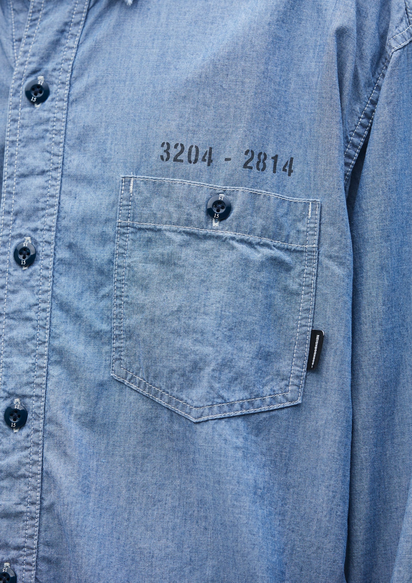 NEIGHBORHOOD 25SS CHAMBRAY SHIRT LS