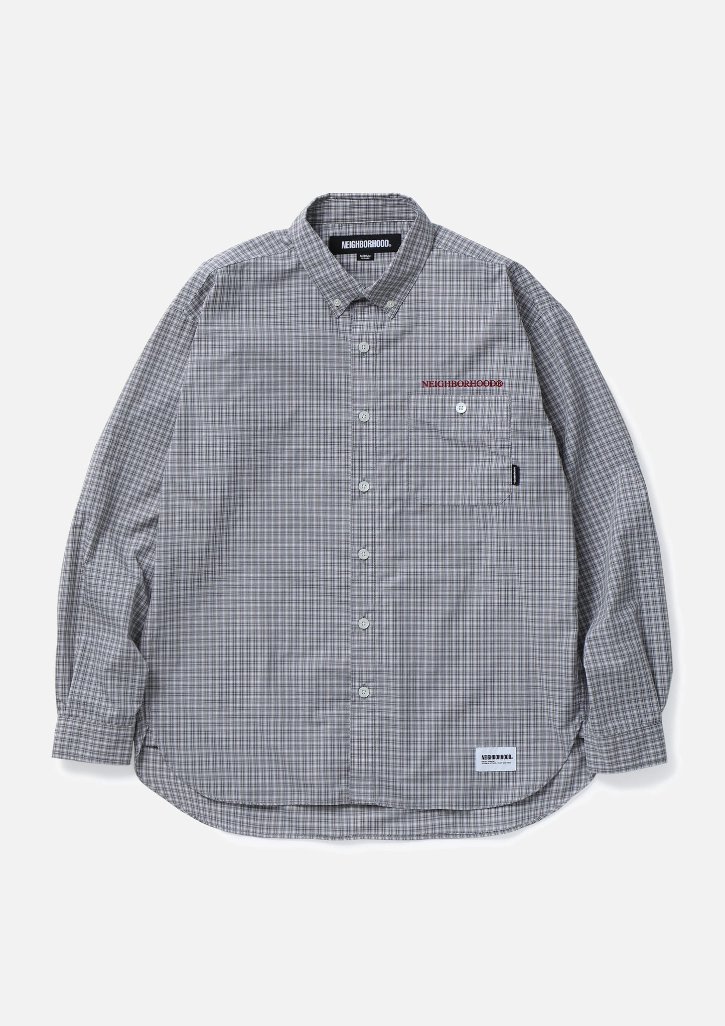 NEIGHBORHOOD 25SS PLAID PATTERN BD SHIRT LS