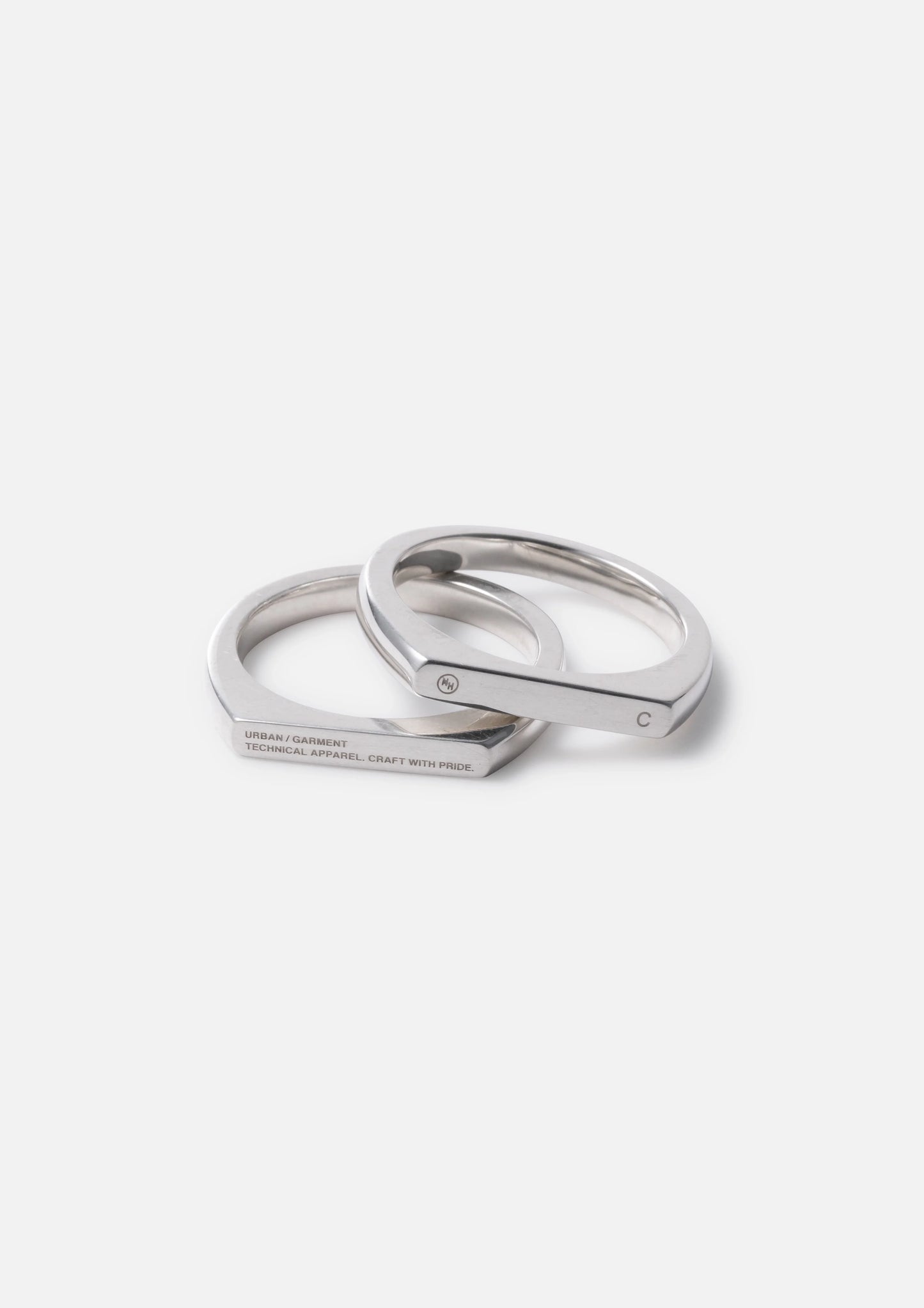 NEIGHBORHOOD 25SS SILVER TWIN RING