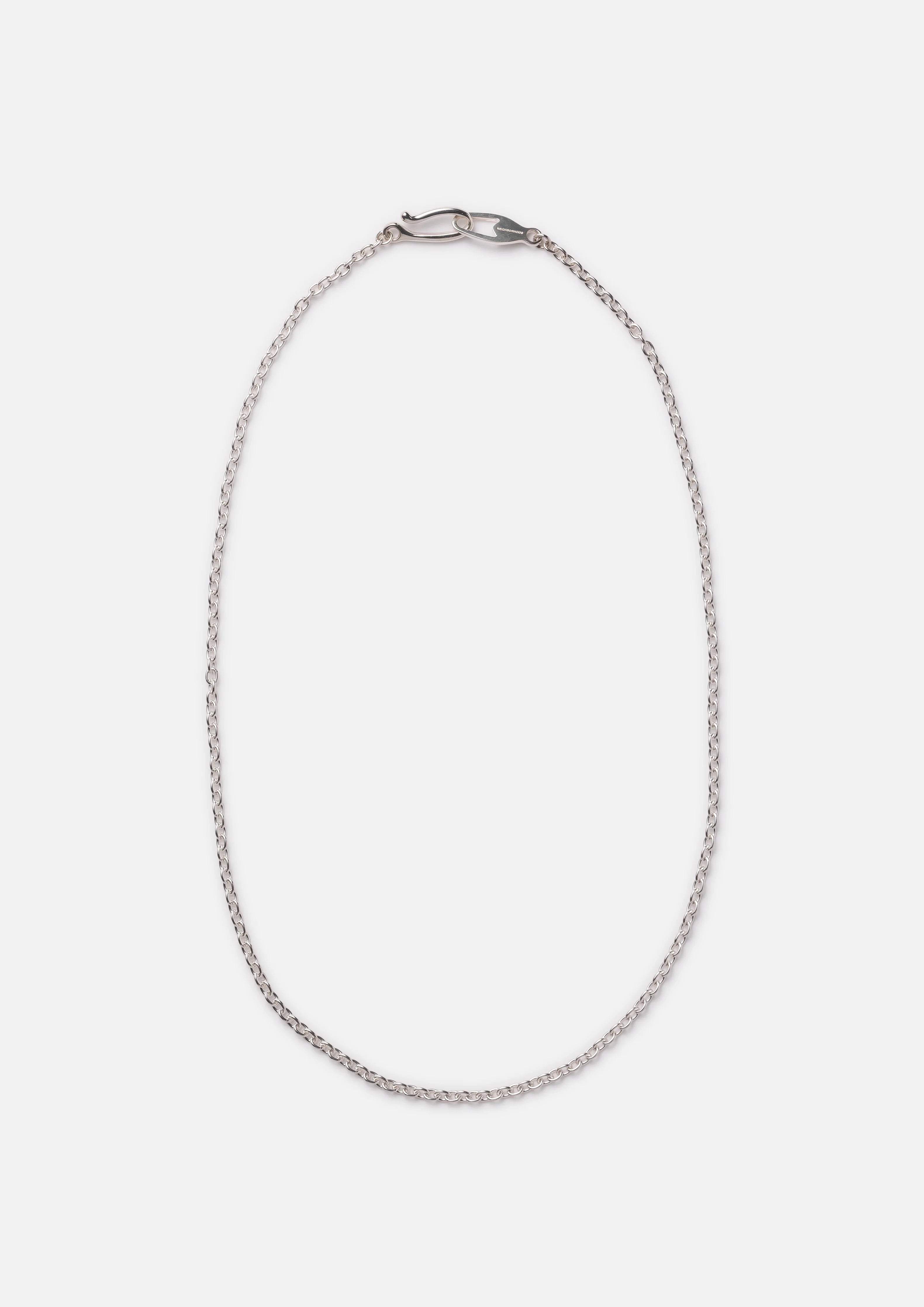 NEIGHBORHOOD 25SS SILVER FINE CHAIN NECKLACE